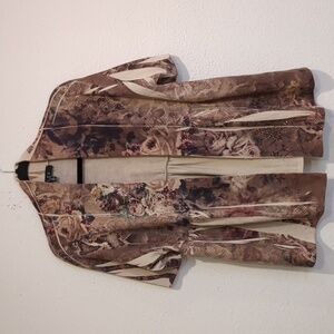 Bleu Y2K Open Front Floral Cardigan Size PL